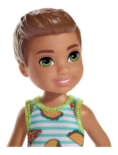 Imagem 2 de 5 de Mini Boneco Barbie Club Chelsea - Menino Pizza Ms