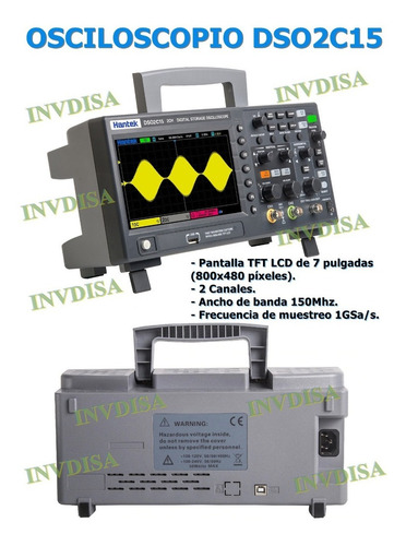 Osciloscopio Hantek Dso2d15 , 2 Canales, 150 Mhz (Usado)
