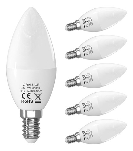 Bombillas Led Tipo Candelabro Oraluce E12, 40 Bombillas