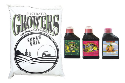 Growers Super Soil 20lts Con Top Crop Veg Bloom Bud 250cc