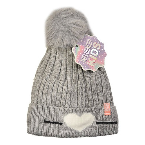 Gorro Influencer Infantil Interior Forrado Y Con Pompon 