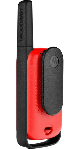 Comunicador de radio Motorola Talkabout T110br, 25 km, rojo y negro, 2 unidades