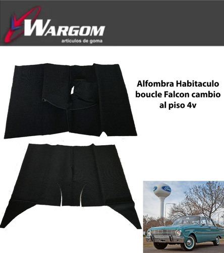 Alfombra Habitaculo Boucle Falcon Cambio Al Piso 4 V