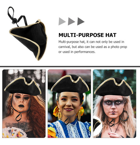 Sombrero De Pirata Con Cuerda Elástica Disfraz De Pirata 2