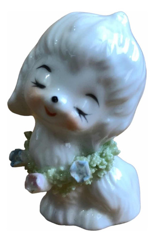 Figura Antigua De Porcelana, Perrito Miniatura