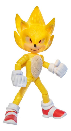 Figuras Sonic 3 Super Sonic + Super Shadow Con Luz