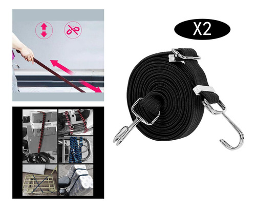 2x Correa De Equipaje De Viaje Con Cordón Elástico Para