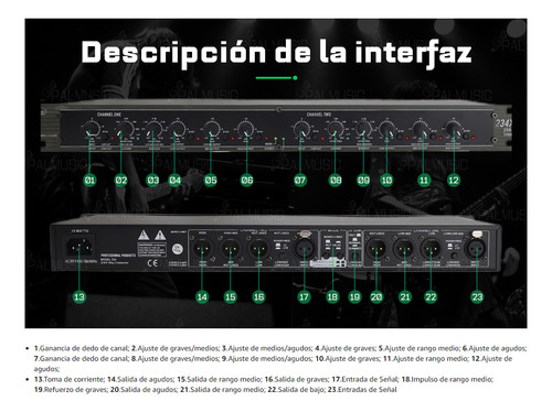 Crossover Mono Estéreo Profesional De 2/3 Vias 110v Palmusic