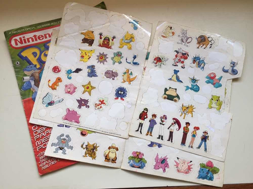 Adesivos Antigos Pokémon 1999/2000 E Folder De 2005.