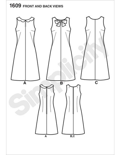 Simplicity Patrones De Creative 1609 patron Jiffy 1960
