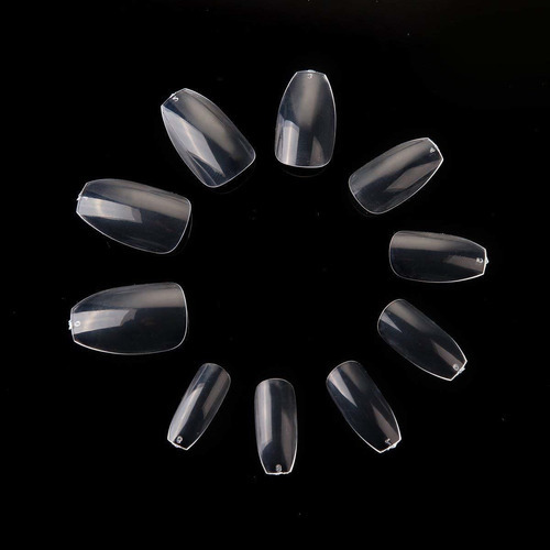500 unhas curtas amarradas de bailarina, unhas postiças em gel 3D