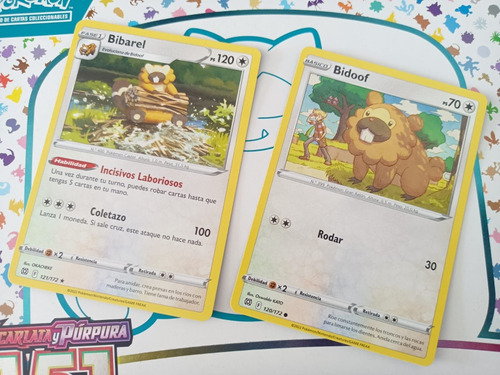 Bidoof+ Bibarel Cartas Pokémon Originales Y Nuevas
