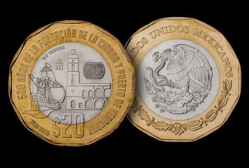 Moneda Con Memorativa Del Estado De Veracruz