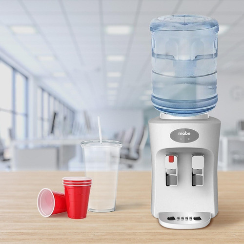 Dispensador De Agua Mabe Emm2pb Blanco 2 Grifos 19l De Mesa Blanco