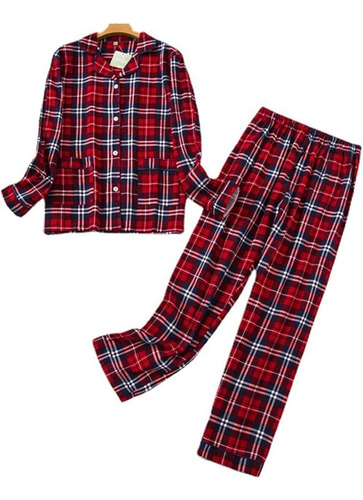 Conjunto Pijama De 2 Piezas Largo Con Estampado Para Mujer