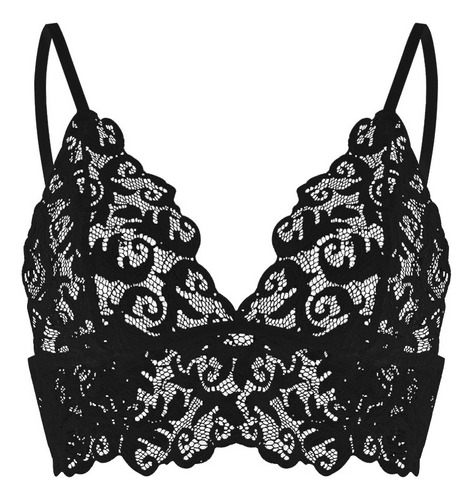 Mujer Lencería Corsé Encaje Flores Bralette Bralet Sujetador