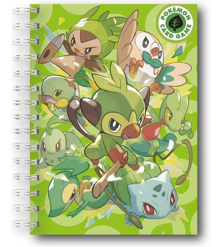 Cuaderno De Anime +separador A Tono - Pokemon Tipo Planta