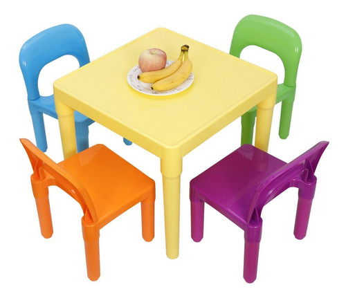 Muebles Para Niños Juego De Mesa 4 Sillas De