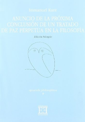 Libro Anuncio De La Próxima Conclusión De Un Tratado De Paz