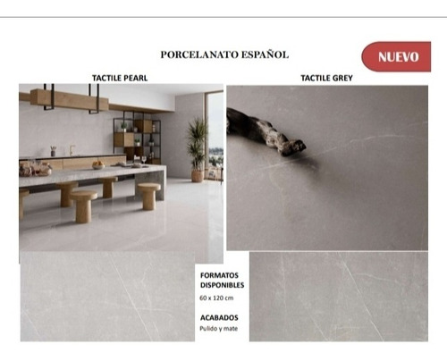 Eu Porcelanato Tactile Bone,pearl,grey Mate 60x120 1,44mt