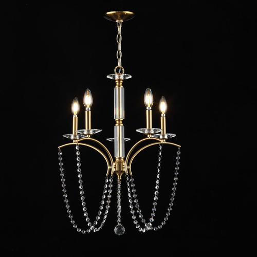 Albalux Candelabro Moderno Con Vela De Cristal, Elegante Lam