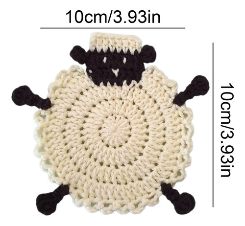 Posavasos De Ganchillo Hechos A Mano Posavasos De Ovejas De