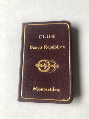 Carnet Club Banco Republica Años 20 En Blanco! Impecable