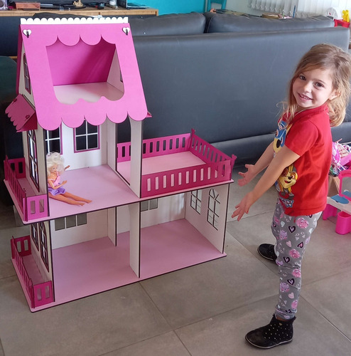 Casita De Muñecas Barbie Xxl Grande Terraza En Colores!!! | Envío gratis Casita De Muñecas Barbie Xxl Grande Terraza En Colores!!! | Envío gratis