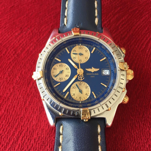 Relógio Breitling 1884 Automatico Original - Ouro E Aço