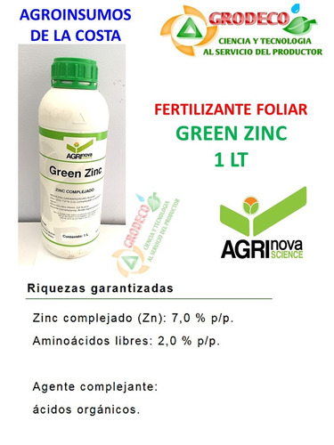  1 Lt Green Zinc Fertilizante Zinc + Aminoacidos