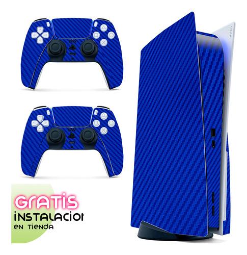 Ps5 Skin Fibra De Carbono Protector Disk Digital Inmediato