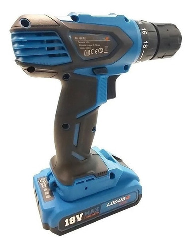 Taladro Percutor De Mano Inalambrico 18v Max + Maletin Color Azul