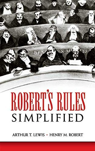 Book : Roberts Rules Simplified - Lewis, Arthur T.