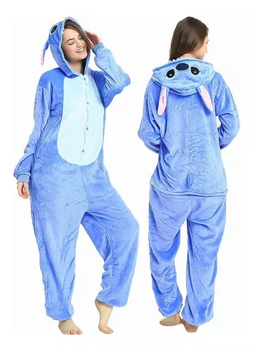 Disfraz De Pijama Mameluco De Stitch Para Adulto Unisex
