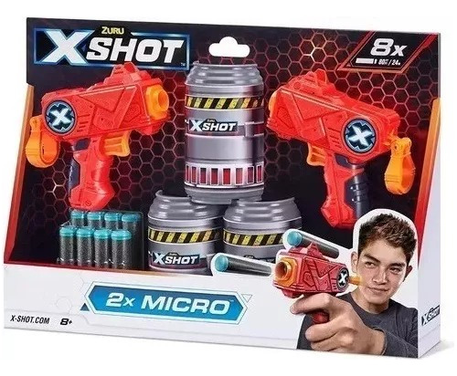  X-shot Doble Micro Blaster Lanza 18mts X2 Pistola Jeg 5764