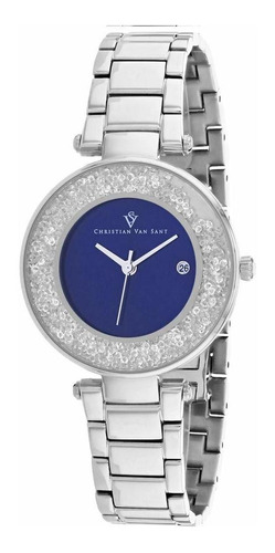 Reloj Mujer Christian Van Sant Cv1212 Cuarzo Pulso Plateado 
