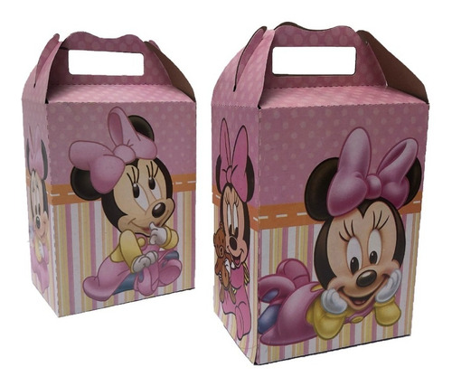 Imagen 1 de 3 de Minnie Bebé 10 Cajas Dulceras Bolo Fiesta *