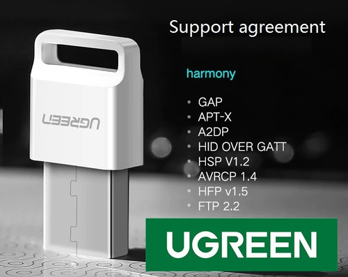 Ugreen Adaptador Usb Bluetooth 4,0 Pc Auricular Audio Música