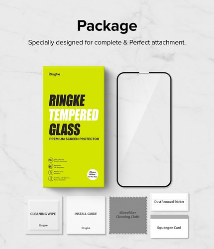 Imagen 2 de 10 de Vidrio Templado Ringke Para iPhone 14 Plus 6,7 Full Cover