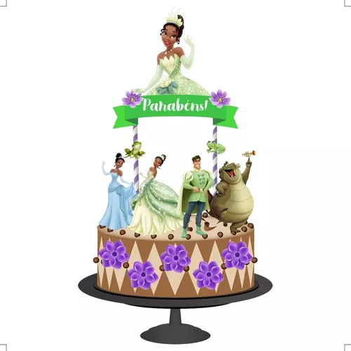 bolo de aniversário infantil com tema as princesas 