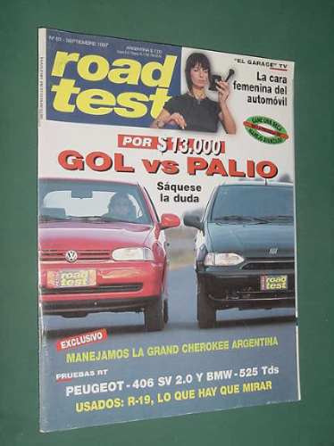 Revista Road Test 83 -sep/97- Vw Gol Fiat Palio Cherokee
