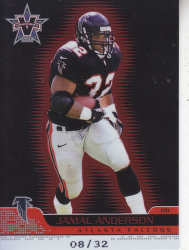 2001 Vanguard Red Jamal Anderson Rb Falcons 8/32