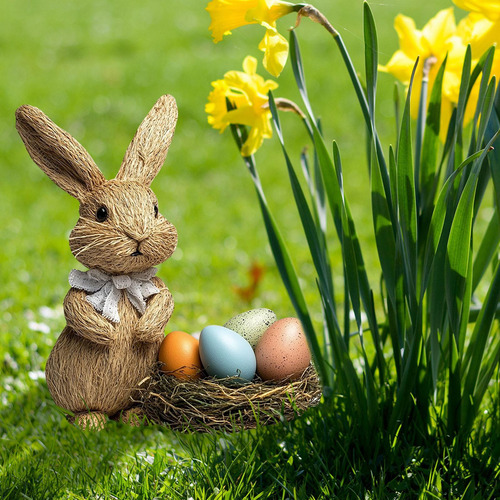 Pascua Conejos De Los Conejos De Huevo De Huevo Decoración