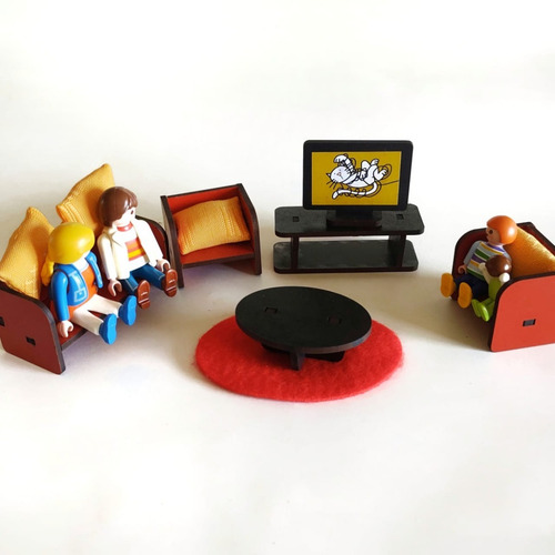 Imagen 1 de 10 de Muebles Casita Muñecas Infantil Living Cuarto Chicos