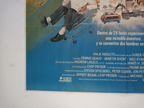 Afiche Cine Antiguo Viaje Insolito -doble- Joe Dante Años 80 (Usado)