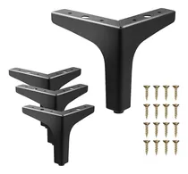 Comprar Pack De 4 Patas 15cm Negras Mate Para Muebles Y Sofás