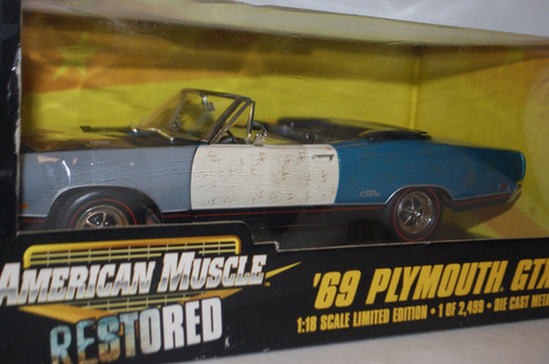 1969  Plymouth Gtx Convertible  Restored Series 1/18 Ertl