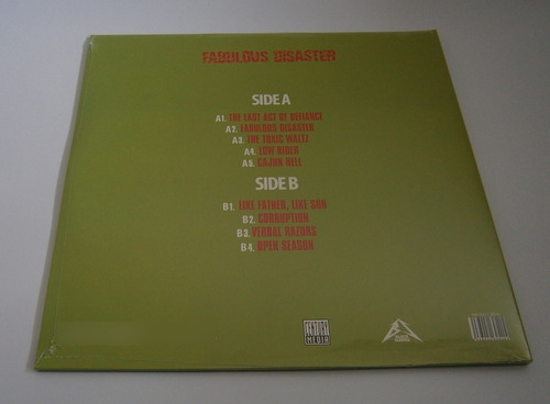 Imagen 2 de 2 de Exodus - Fabulous Disaster ( L P Picture Disc 2016)