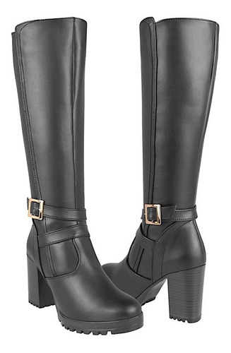 Botas Dama Stylo 15578 Simipiel Negro