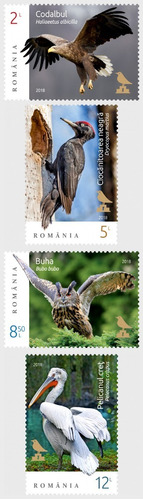 2018 Fauna- Aves- Buho- Pelicano - Rumania ( Sellos) Mnh